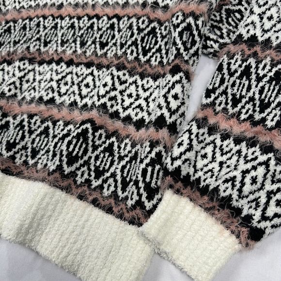 Arizona Jean Company Cozy Knit Sweater Crew Neck Size Medium Geometric Pattern - Picture 6 of 12